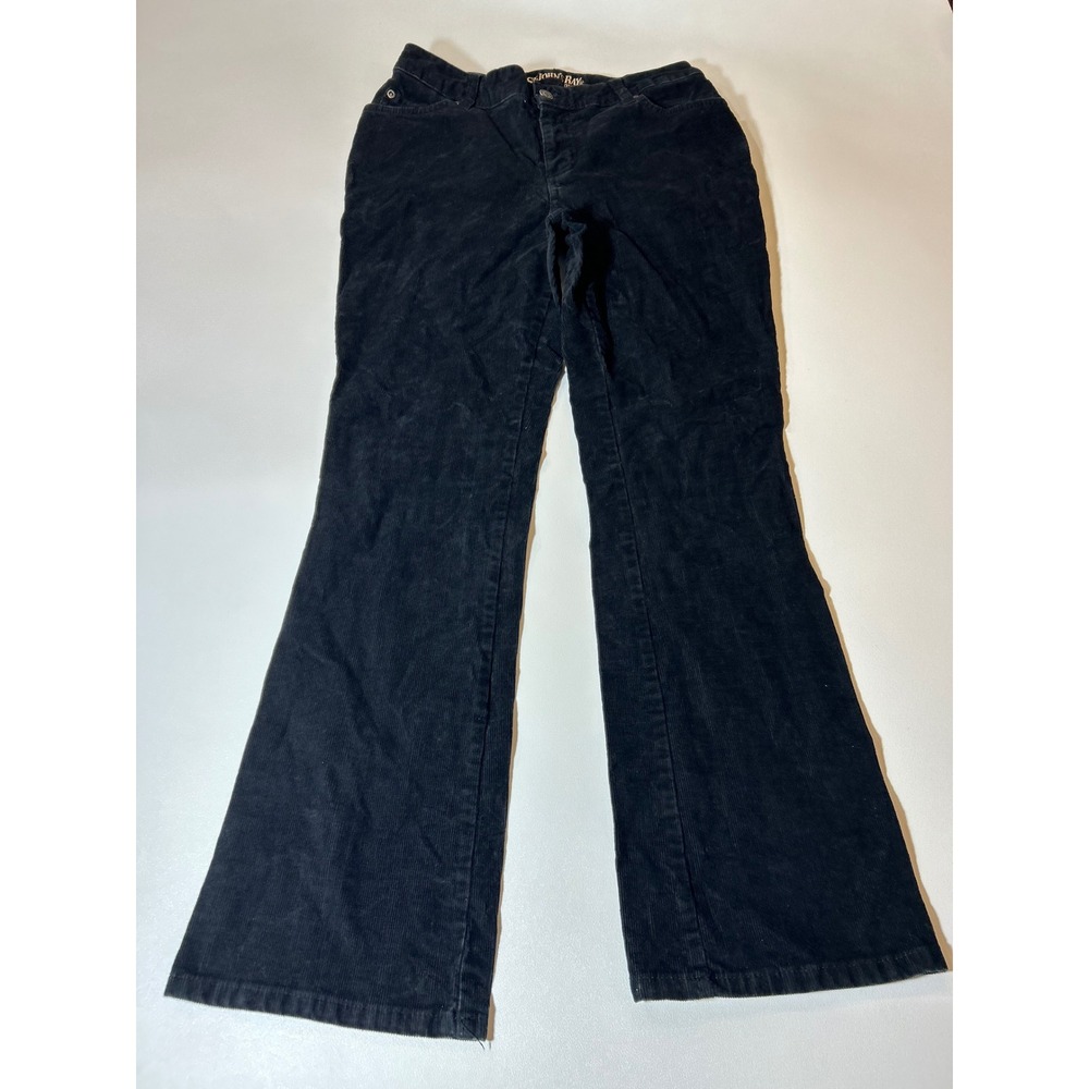 St. John's Bay Pants Women's 6P Black Secretly Slender Boot Cut Corduroy